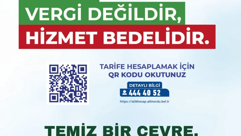 Altınordu Belediyesi'nden Evsel Katı Atık Ücreti Açıklaması