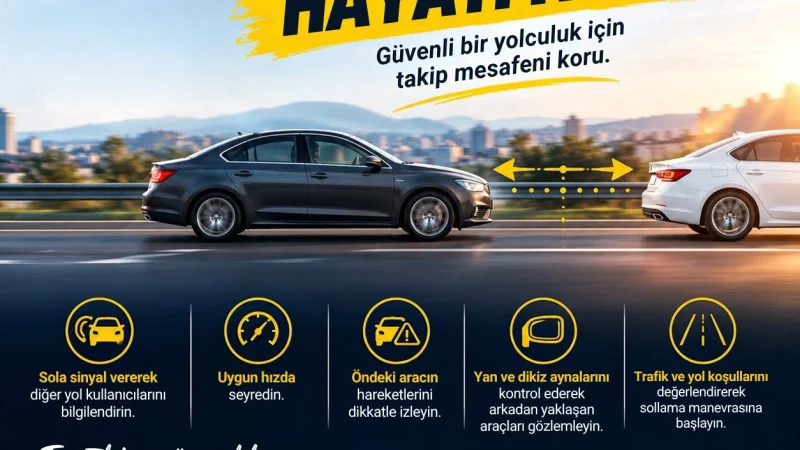 Burdur Emniyet Müdürlüğü'nden Sürücülere 'Takip Mesafesi' Uyarısı