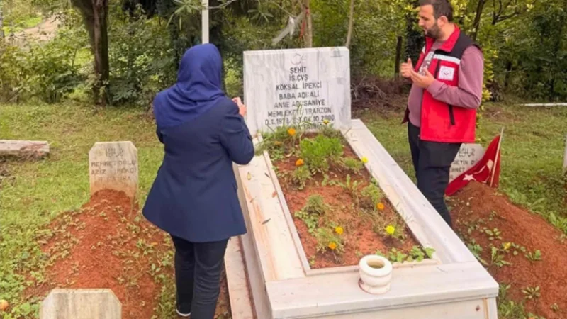 Trabzon'da Şehit Köksal İpekçi kabri başında anıldı