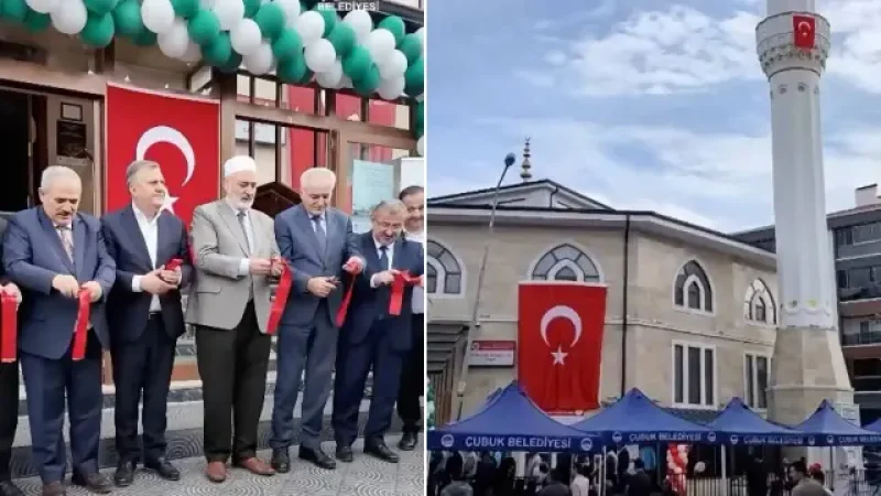 Ankara'nın Çubuk İlçesinde Ömür Dede Camii Dualarla İbadete Açıldı
