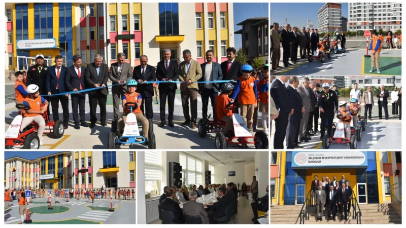 Konya'da Öğrencilere Trafik Güvenliği İçin Uygulamalı Eğitim Parkı