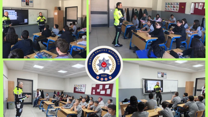 Burdur'da Öğrencilere Trafik Güvenliği Eğitimi Verildi