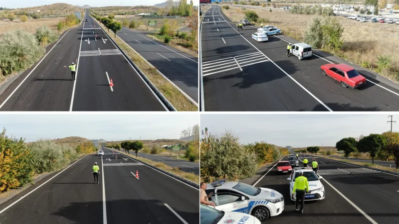 Nevşehir'de Trafik Denetimlerinde Drone Dönemi