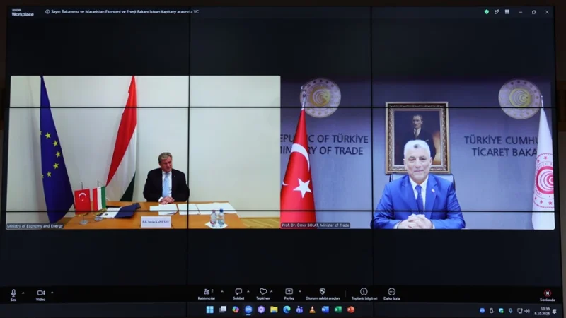 Ticaret Bakanı Ömer Bolat, Macaristan Ekonomi ve Enerji Bakanı Kapitany ile Görüştü