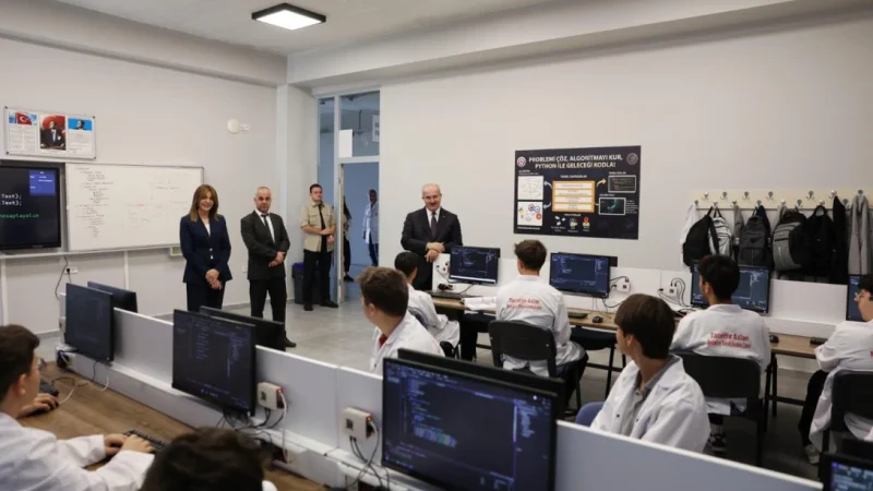 Çanakkale Valisi Toraman'dan Mesleki ve Teknik Anadolu Lisesi'ne İnceleme Ziyareti