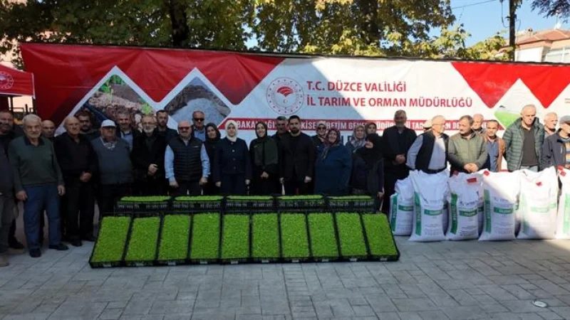 Düzce'de Çiftçiye 2,6 Milyon Liralık Tohum ve Fide Desteği