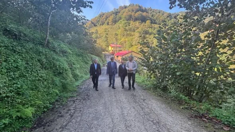 Görele Kaymakamı İbrahim Civelek'ten Yol Yapım Çalışmalarına İnceleme