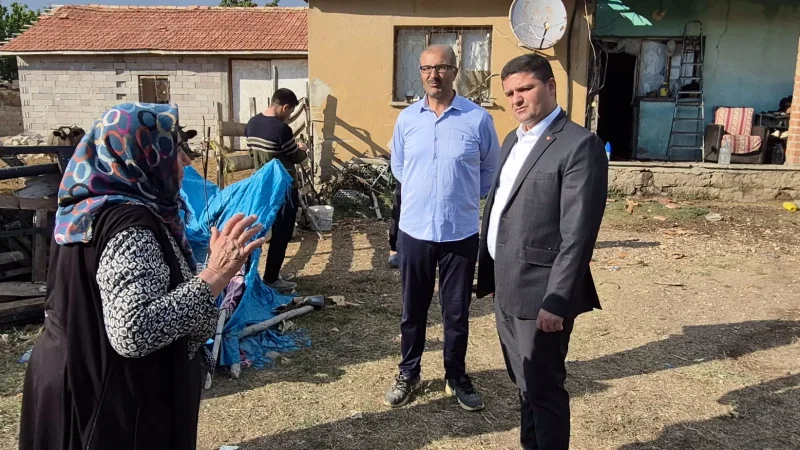 Şereflikoçhisar'da Yangınzede Aileye Ziyaret