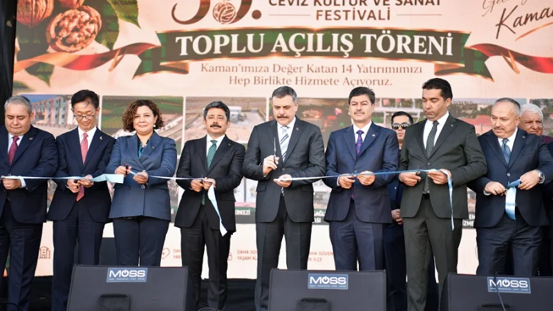 Kaman'da 35. Ceviz, Kültür ve Sanat Festivali Coşkusu: 453 Milyon Liralık Yatırım Açılışı