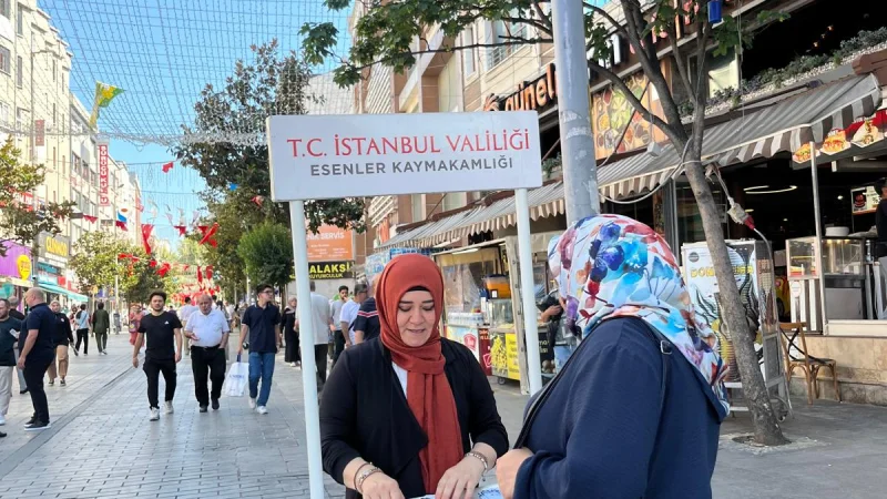 Esenler'de Kadına Yönelik Şiddetle Mücadele Kapsamında Bilgilendirme Çalışmaları Yürütülüyor