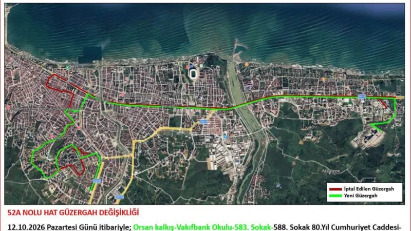 Ordu Şehir Hastanesi Ulaşımında Yeni Düzenleme: Hatlar Uzatıldı