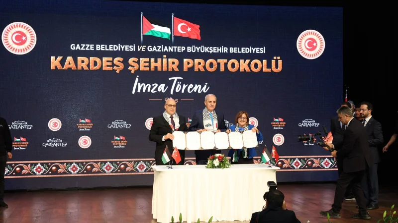 Gaziantep ile Gazze Arasında Kardeş Şehir Protokolü İmzalandı