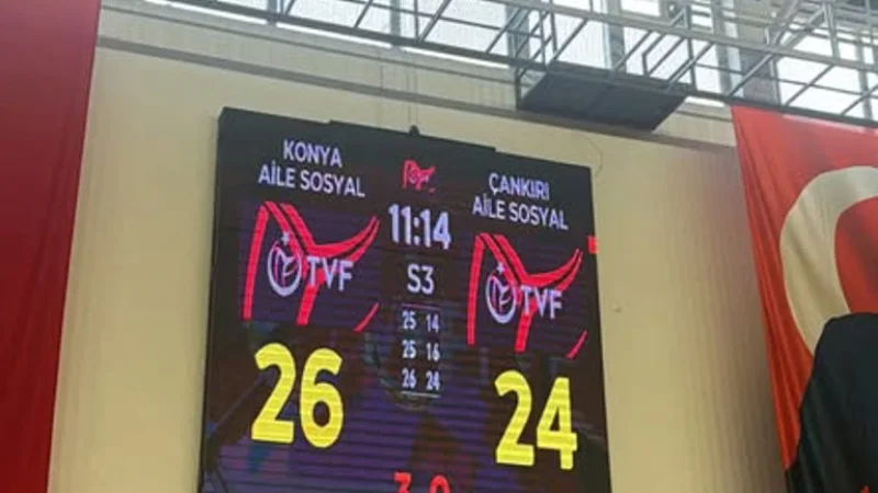 Konya'dan Voleybol Türkiye Şampiyonası'nda Net Galibiyet