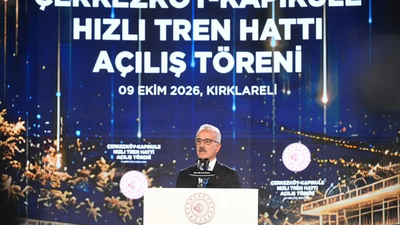 Çerkezköy–Kapıkule Hızlı Demiryolu Hattı'nda Yolculu Seferler Başladı