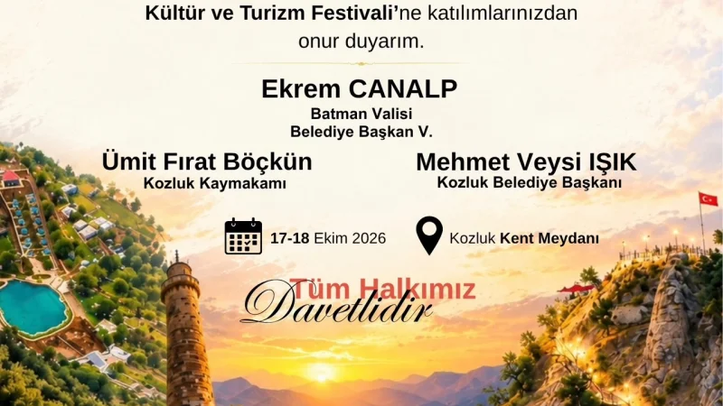 Kozluk Şehr-i Zor Doğa, Kültür ve Turizm Festivali İçin Tarih Verildi
