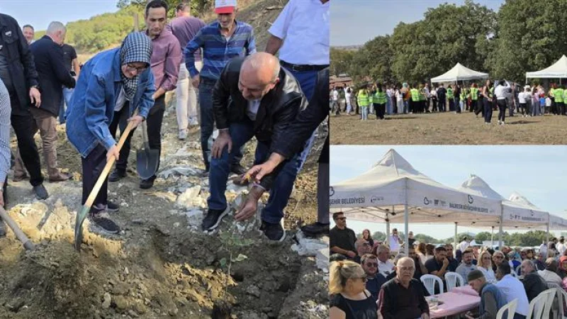 Balıkesir'de Ihlamur Fidanları Toprakla Buluştu