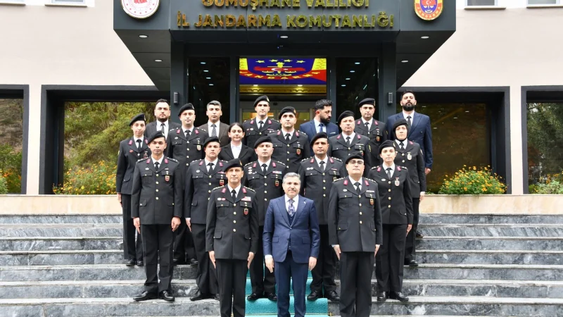 Gümüşhane Valisi Cevdet Atay'dan İl Jandarma Komutanlığına Denetim