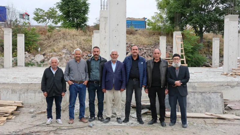 İncesu'da Saraycık Mahallesi Taziye Evi ve Sosyal Tesis İnşaatı İncelendi
