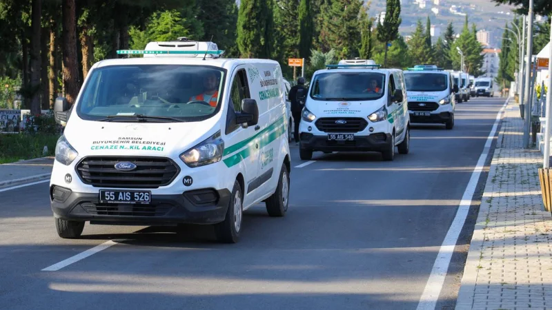 Samsun'da Cenaze Hizmetleri ve Mezarlık Çalışmaları Kesintisiz Sürüyor