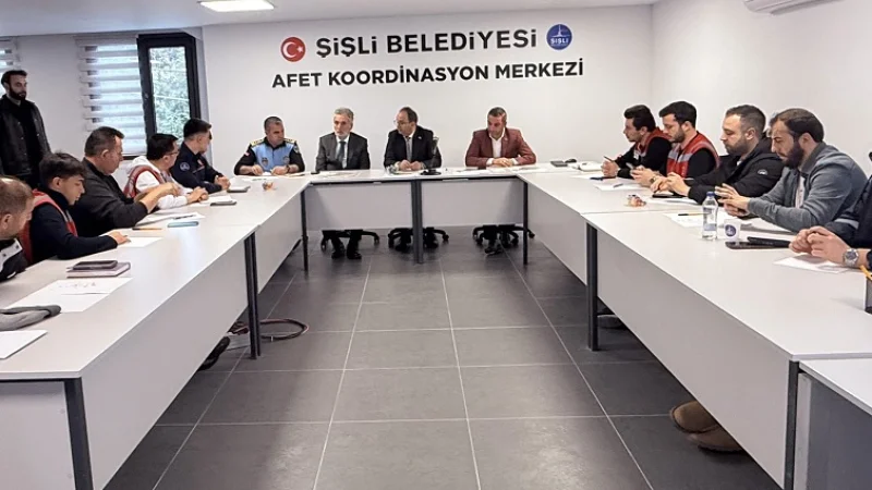 Şişli'de Yoğun Yağış Sonrası Afet Koordinasyon Toplantısı Gerçekleştirildi