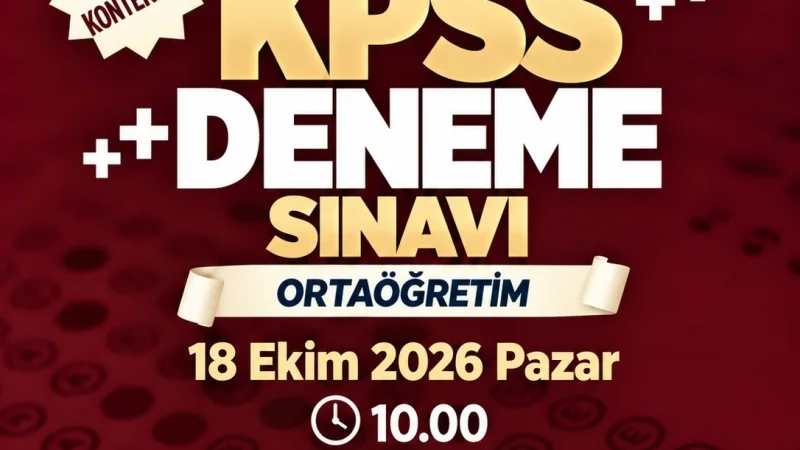 Yıldırım Belediyesi'nden Ortaöğretim KPSS Adaylarına Ücretsiz Deneme Sınavı