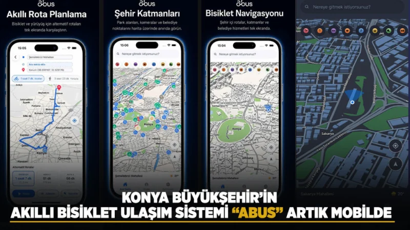 Konya Büyükşehir Belediyesi'nden Akıllı Bisiklet Ulaşım Sistemi İçin Mobil Uygulama