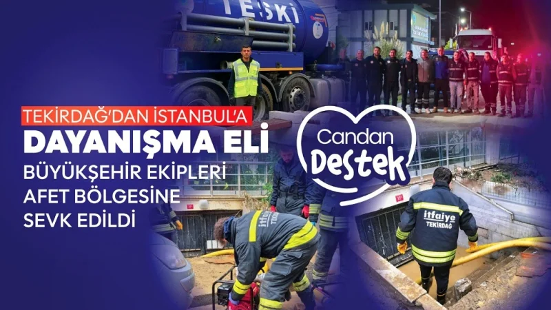 Tekirdağ'dan İstanbul'daki Sel Felaketine Arama-Kurtarma Desteği