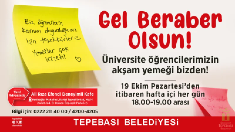 Tepebaşı Belediyesi'nden Üniversite Öğrencilerine Akşam Yemeği Desteği