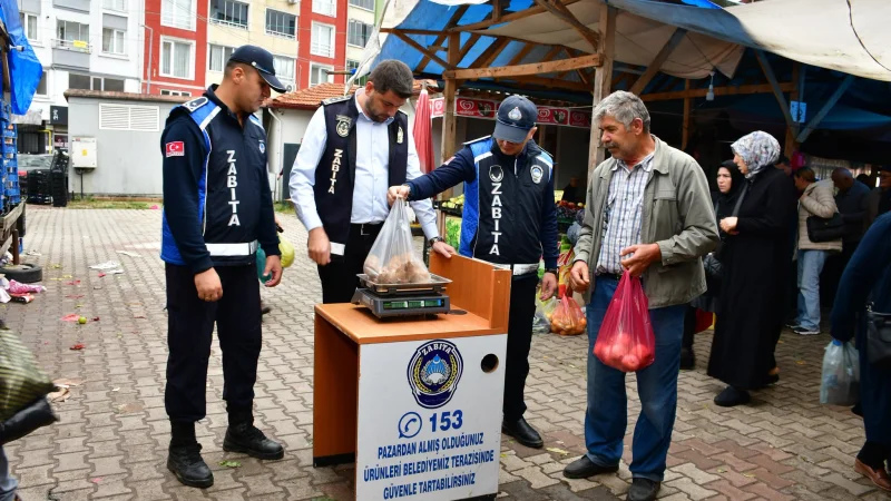 Terme'de Semt Pazarlarında Fiyat ve Tartı Denetimleri Sürüyor