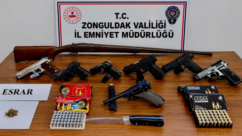 Zonguldak'ta Silah Kaçakçılığı Operasyonu: 3 Tutuklama