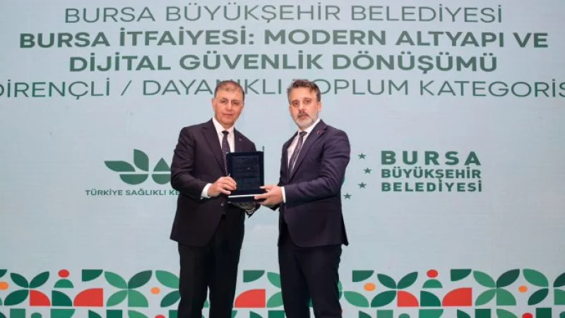 Bursa Büyükşehir Belediyesi'nin itfaiye projesine ulusal ödül