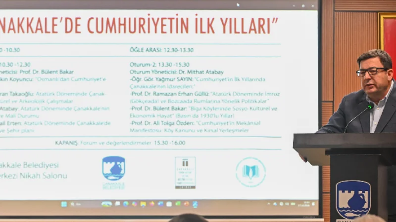 Çanakkale'de 'Cumhuriyetin İlk Yılları' Sempozyumu Düzenlendi