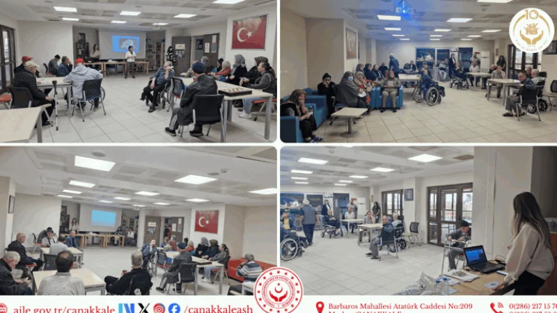 Çanakkale Huzurevinde Kalan Yaşlılara Bulaşıcı Hastalıklar Eğitimi Verildi