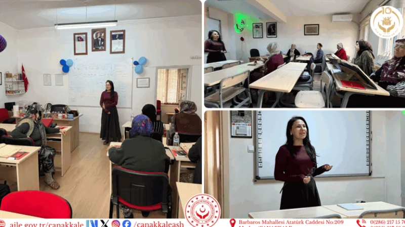 Çanakkale'de Kur'an Kursu Kursiyerlerine Kadına Yönelik Şiddetle Mücadele Eğitimi