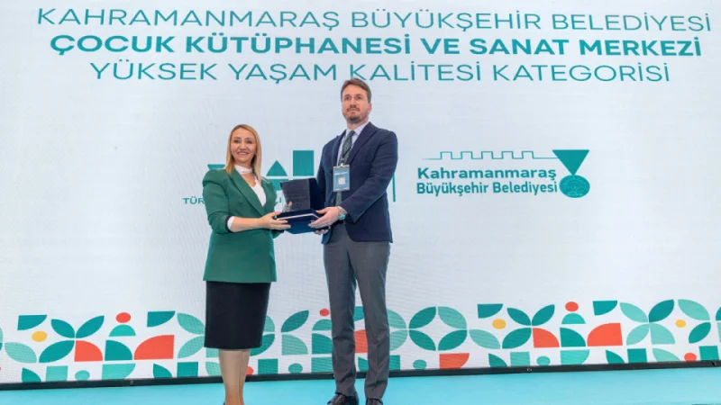 Kahramanmaraş Büyükşehir Belediyesi'nin Çocuk Sanat Merkezi'ne Ulusal Ödül