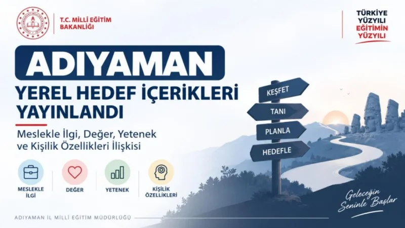Adıyaman'da Eğitimde Yeni Hedef: Mesleki İlgi ve Yetenek Gelişimi
