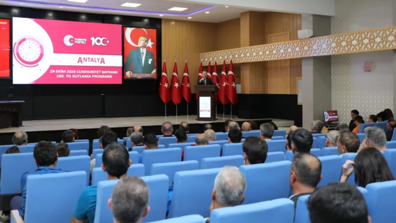Antalya'da 29 Ekim Cumhuriyet Bayramı Kutlamaları İçin Hazırlık Toplantısı Yapıldı