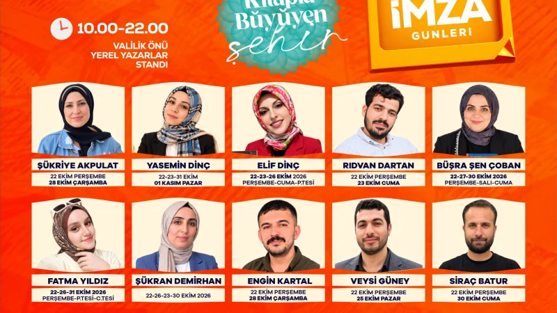 Batman Kitap Fuarı'nda İmza Günleri Heyecanı Başlıyor