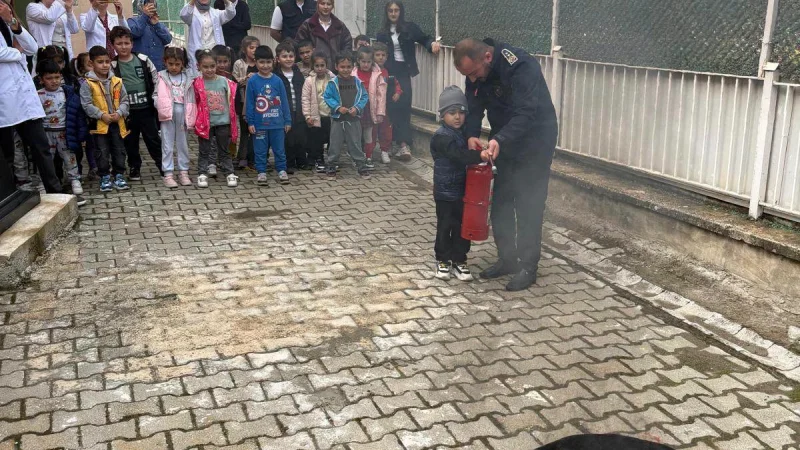 Bayat Anaokulu'nda Minikler İçin Yangın Tatbikatı Gerçekleştirildi