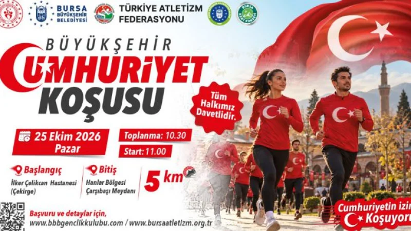 Bursa'da Cumhuriyet coşkusu 5 kilometrelik halk koşusuyla yaşanacak