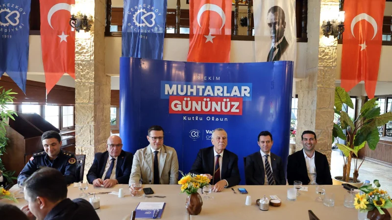 Çerkezköy'de 19 Ekim Muhtarlar Günü Dolayısıyla Yemek Programı Düzenlendi