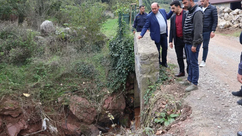 Ferizli'de Şiddetli Yağışlara Karşı Saha İncelemesi Yapıldı