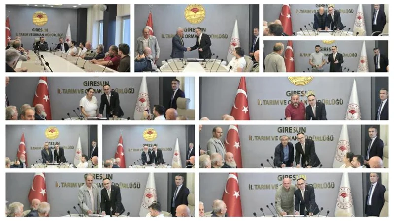 Giresun'da Kırsal Kalkınma Yatırımları İçin Hibe Sözleşmeleri İmzalandı
