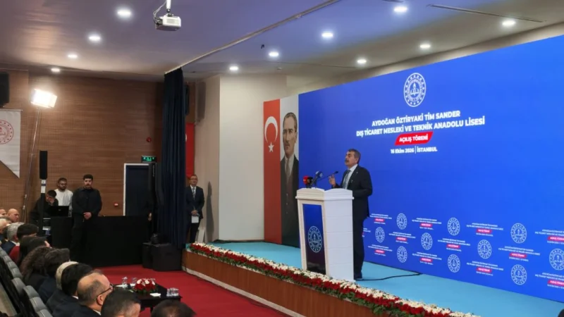 İstanbul'da Yeni Mesleki Eğitim Merkezi: Aydoğan Öztiryaki TİM SANDER Lisesi Açıldı