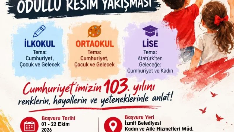 İzmit Belediyesinden Öğrencilere 29 Ekim Temalı Resim Yarışması