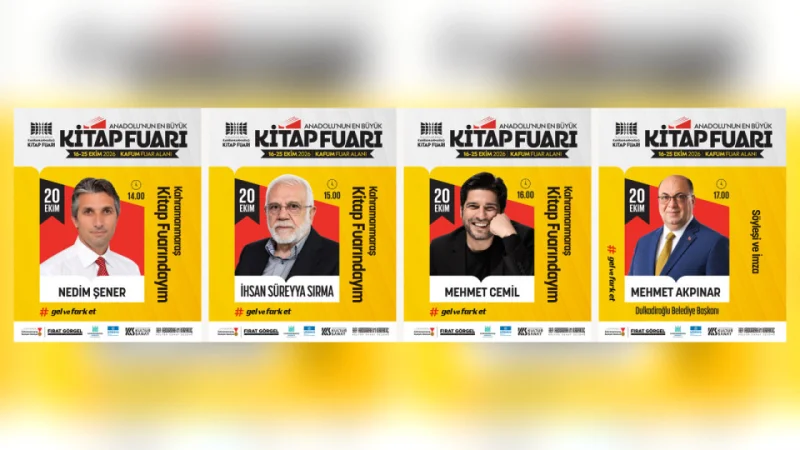 Kahramanmaraş Kitap Fuarı'nda Salı Günü Ünlü İsimler Söyleşi Düzenleyecek