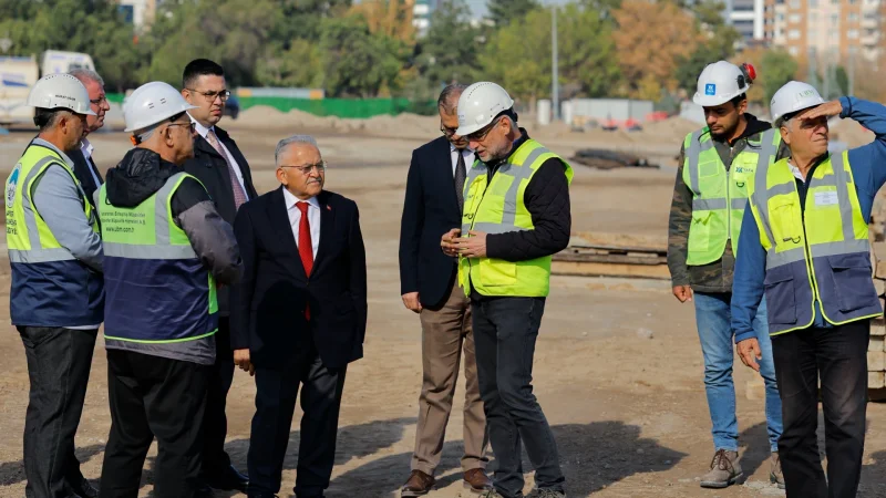 Kayseri'de Kartal Katlı Kavşağı Projesi'nde Çalışmalar Sürüyor