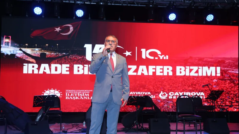 Kocaeli Çayırova'da 15 Temmuz Demokrasi ve Milli Birlik Günü Anma Programı Düzenlendi