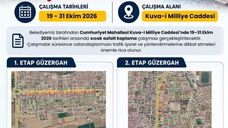 Milas'ın Kuva-i Milliye Caddesi'nde Asfalt Çalışması Başlıyor