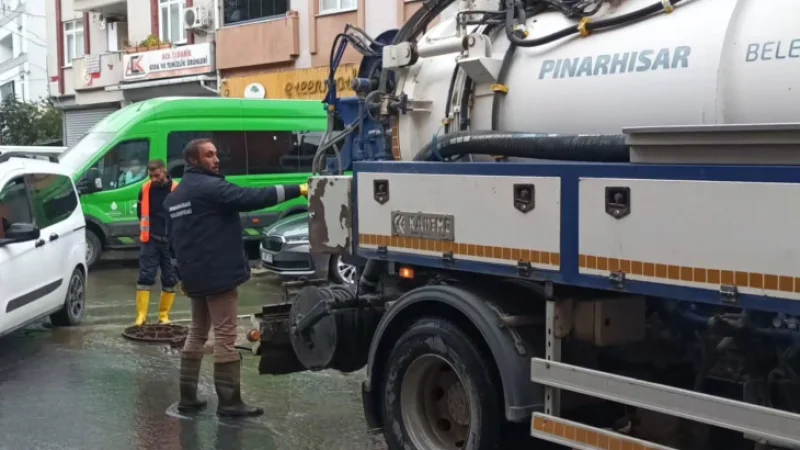 Pınarhisar Belediyesi'nden İstanbul'daki Yağışlara Destek Ekibi